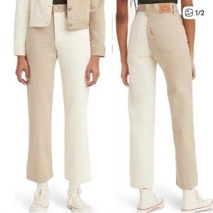 Levi's Beige and Cream Two Tone Jeans